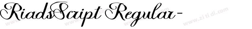 RiadsScript Regular字体转换